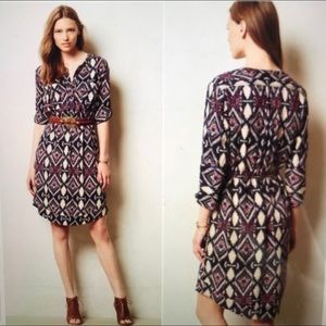 Anthropologie Holding Horses Aztec Print Dress